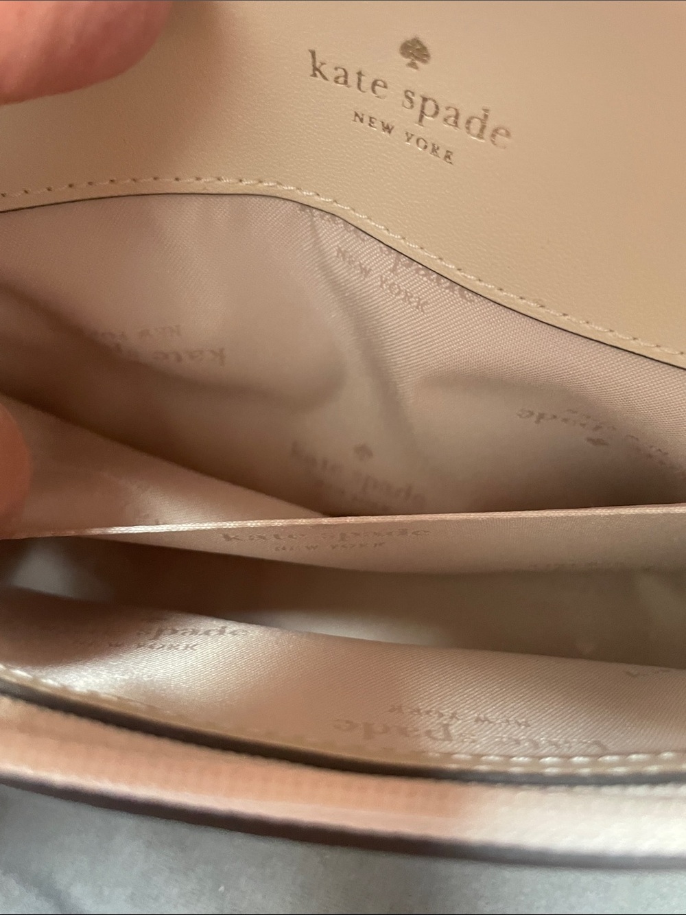 Small kate spade Cream and White Leather Tassel Crossbody - Picture 8 of 11